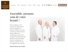 Tablet Screenshot of cliniquematignon.ch